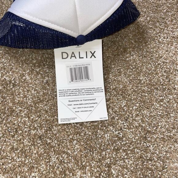 trucker hat netted back adjustable baseball cap Navy/white crafters special NEW - Picture 3 of 4